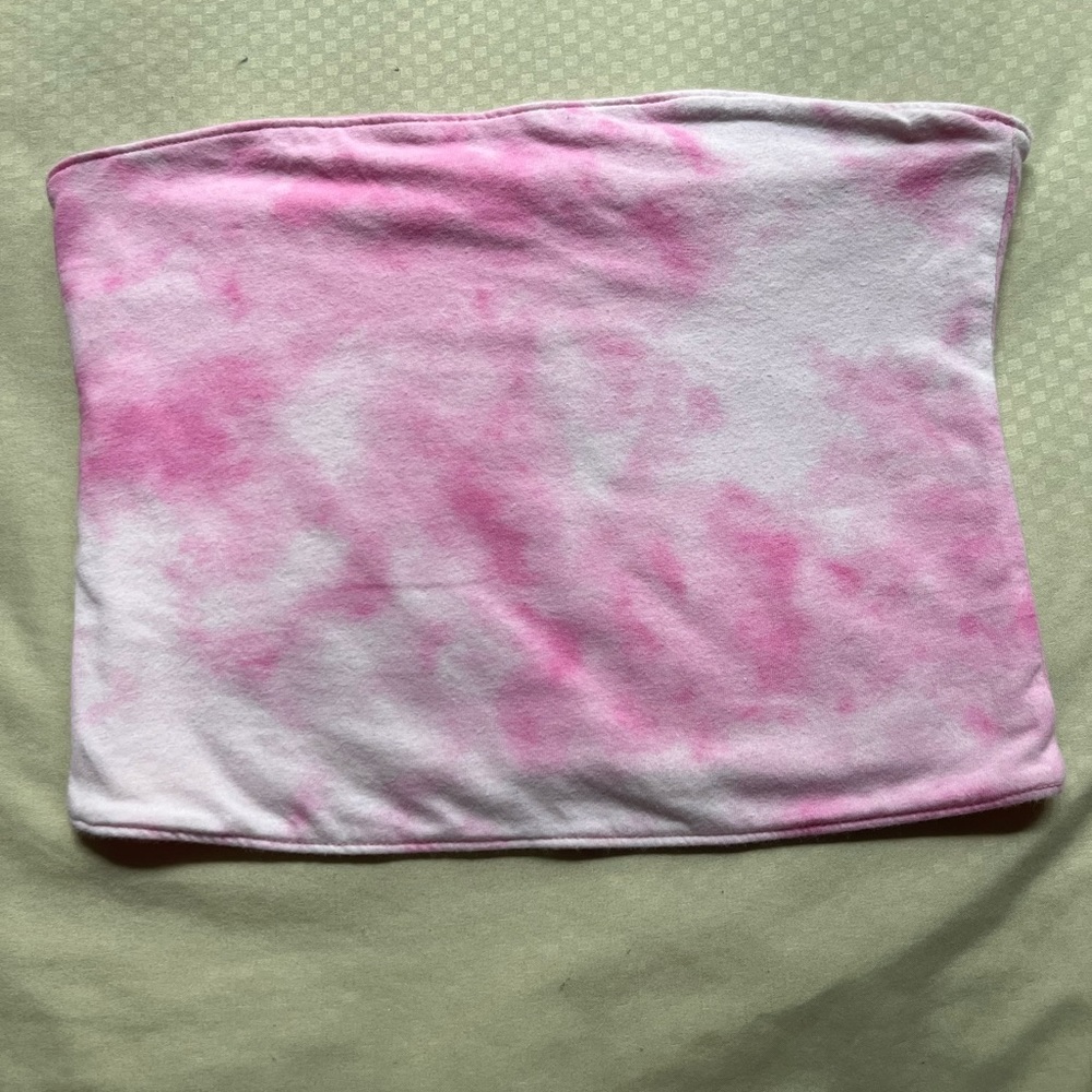 Hollister pink tie-dye tube top size S